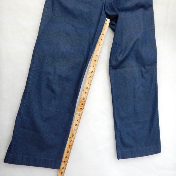 Eileen Fisher  Wide Leg High Rise Denim Jeans Blue Size S - Picture 6 of 9